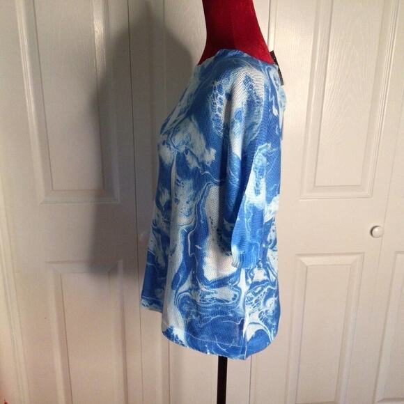 Moda Italia Italian Cotton  Knit top/Blouse sz Medium - Picture 3 of 4